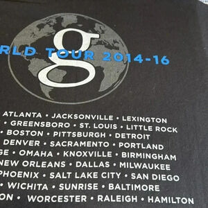 2014-2016 garth brooks world tour black t-shirt concert short sleeve unisex